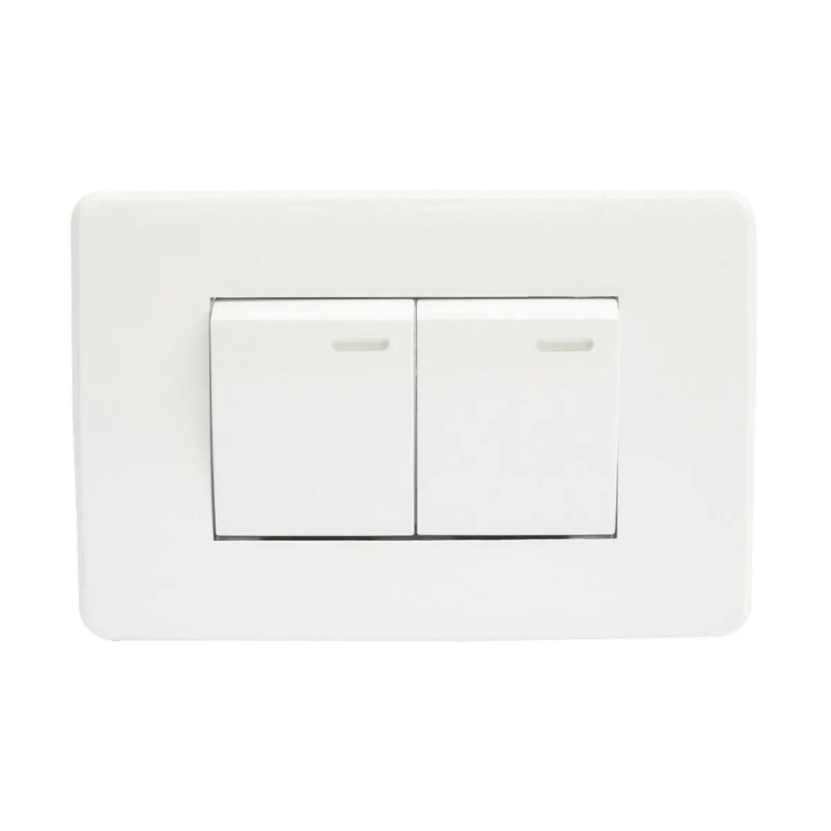 Apagador Doble Placa Blanca 36 mm Argos - Argos