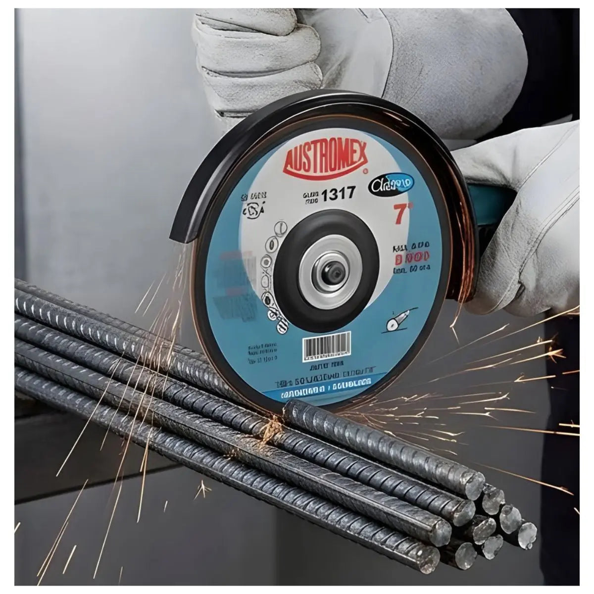 Disco abrasivo para corte de acero inoxidable de 180 x 1.6 x 22.23 mm - Austrodiam - empaque