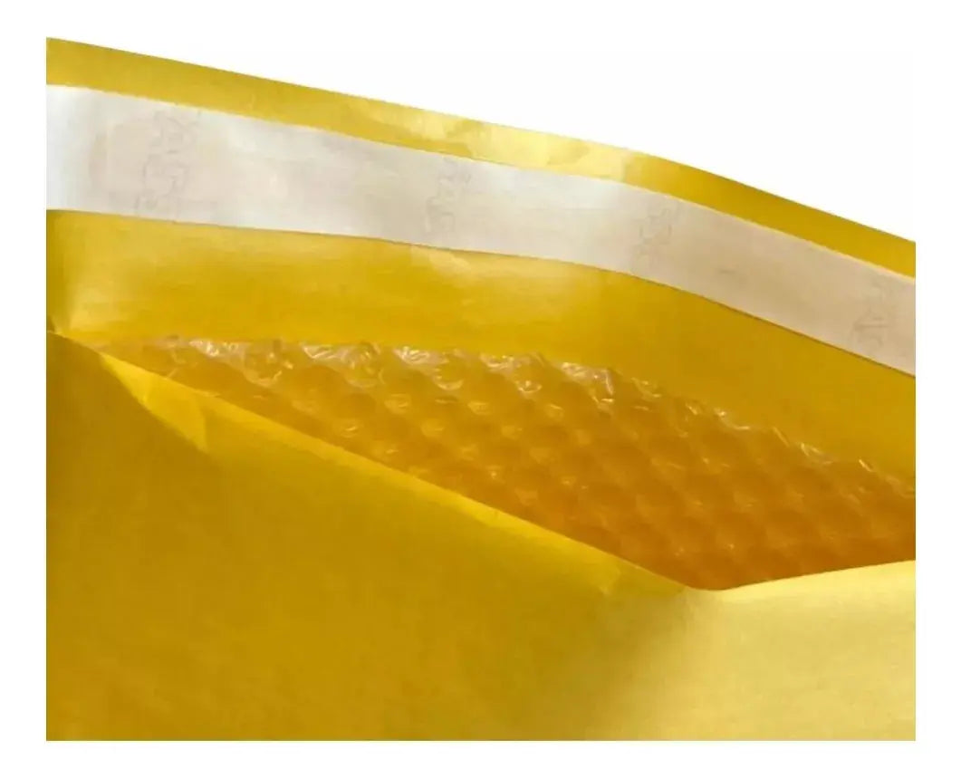 100 Sobres Burbuja Adhes 13 X 23cm Bubble Mailers Amarillo - ADHES