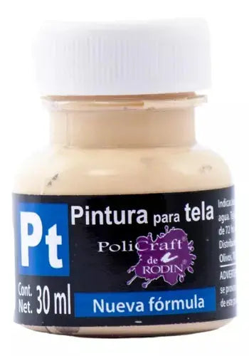 Pintura Para Tela Pt Rodin Policraft Acabado Suave 30ml Crema - Policraft