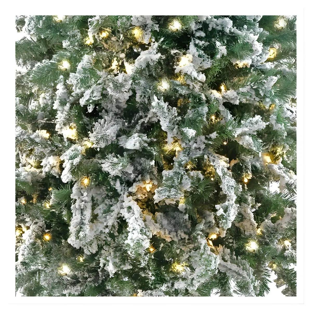 Arbol Navidad Naviplastic Vermont Nevado 300 Luces Led 220cm Color Verde - Offiland - detalle