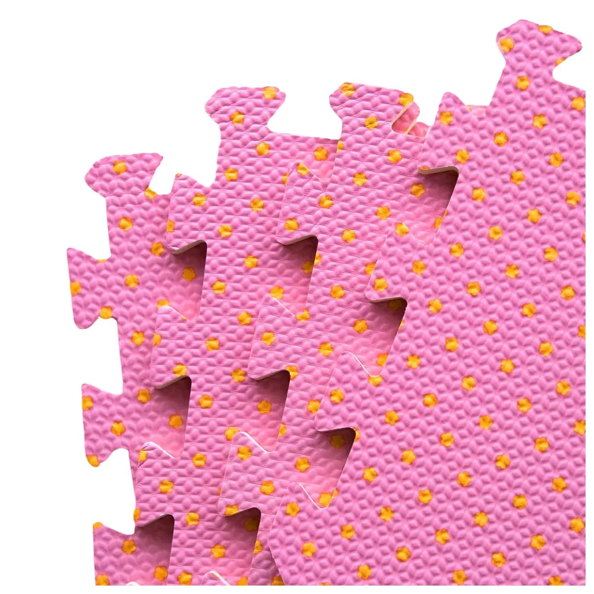 Set 8 pzs Tapetes de Foamy 60x60x1cm (Bolitas Rosa) - IN HOUSE - empaque
