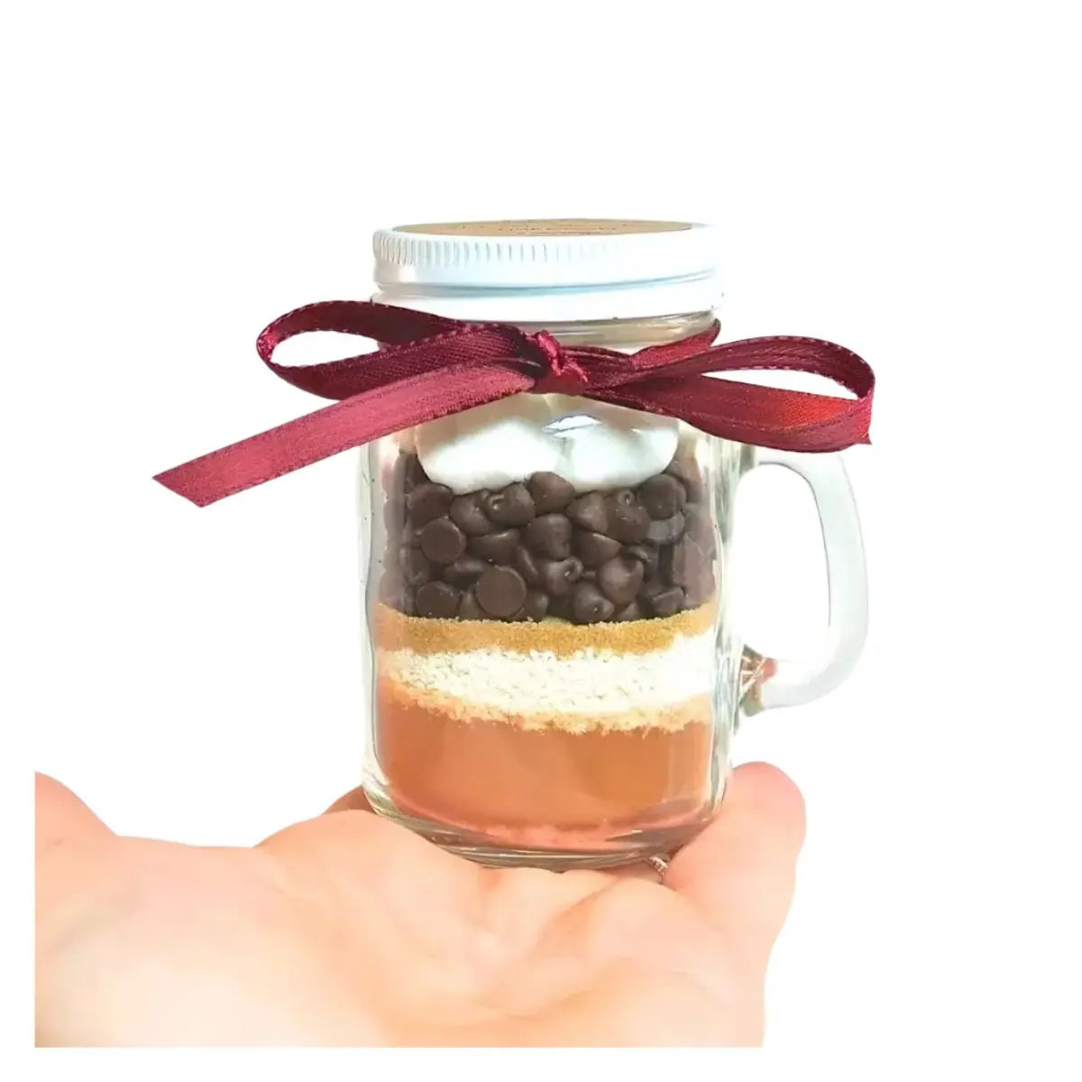 48 PIEZAS Mason Jar MINI c/Asa Tapa PLATA - Vittori - empaque
