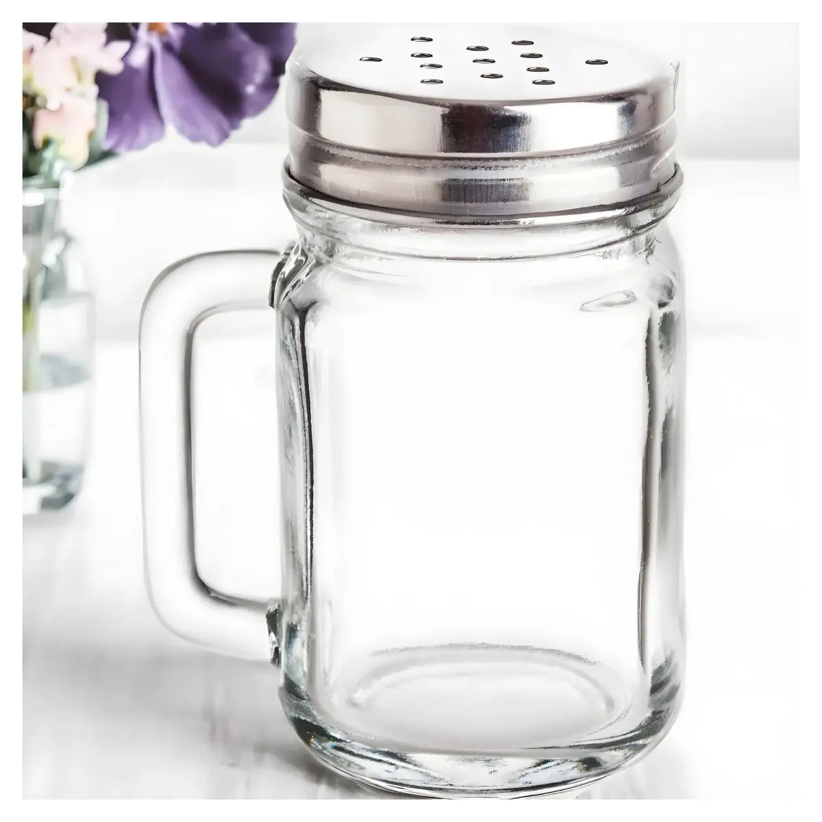 Set 2 Saleros De Cristal Mason Jar Liso 10 Ml - Vittori - empaque