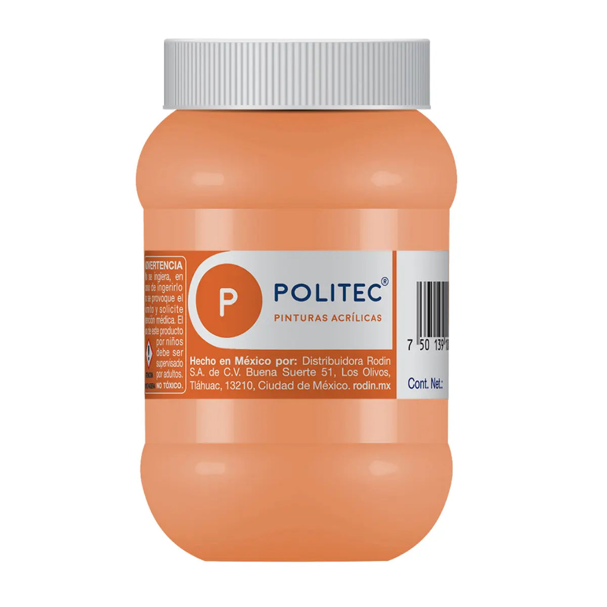 Pintura Acrílica De 500 ml Elegir Color DURAZNO 331 - Rodin - vista lateral
