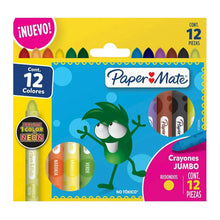Crayones De Colores Paper Mate Jumbo Redondos 12 Piezas - Paper Mate - empaque