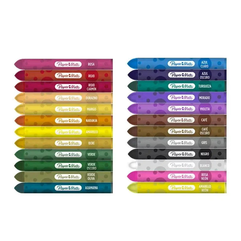 Crayones De Colores Jumbo Paper Mate Redondos 24 Piezas - Papermate
