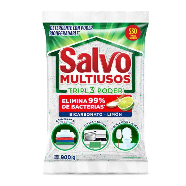5 Pz Detergente Polvo Salvo Multiusos Facil Disolucion 900g - P&amp;G - vista lateral
