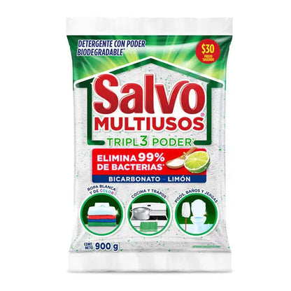 5 Pz Detergente Polvo Salvo Multiusos Facil Disolucion 900g - P&amp;G - vista lateral