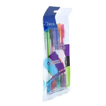 Bolígrafos Doble Punta Azor Pin Point Duo Pen 6 Piezas - Azor - detalle