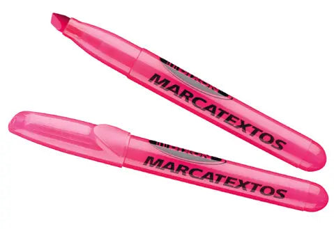 Marcadores Marcatextos Fluorescentes Dixon Easy Caja 12 Piezas Rosa - Dixon