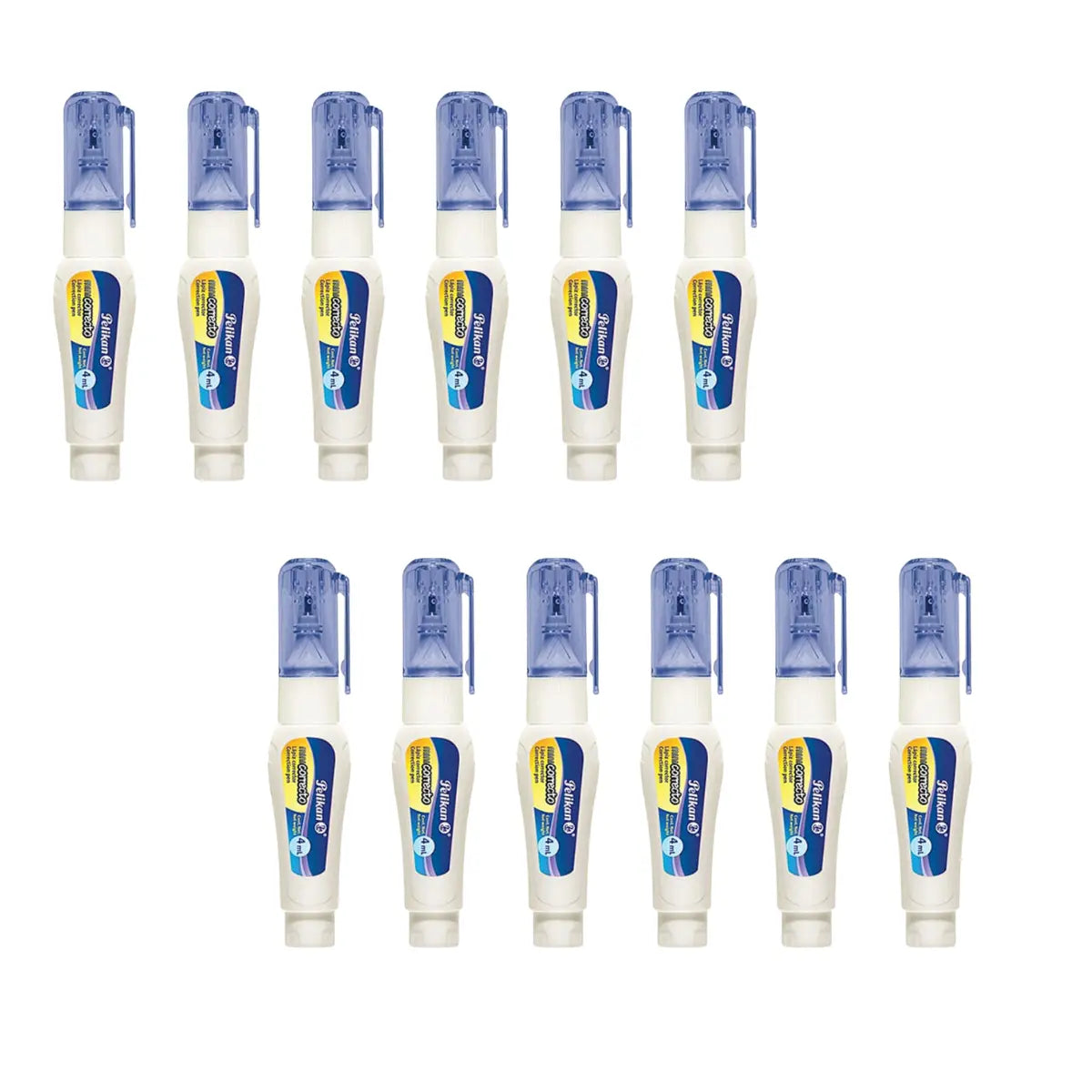 Corrector 4ml Liquido Blanco Lápiz Pluma Pelikan 12 Piezas - Pelikan - vista trasera