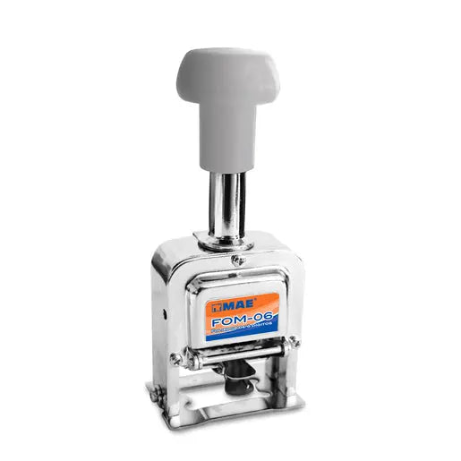 Foliador 6 Digitos Mae Semiautomatico Metal Tinta Ajustador - Mae
