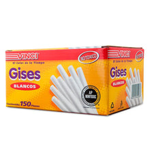 Gises Blancos Vinci Caja Escolar para Pizarrón 150 Piezas - Vinci - vista lateral
