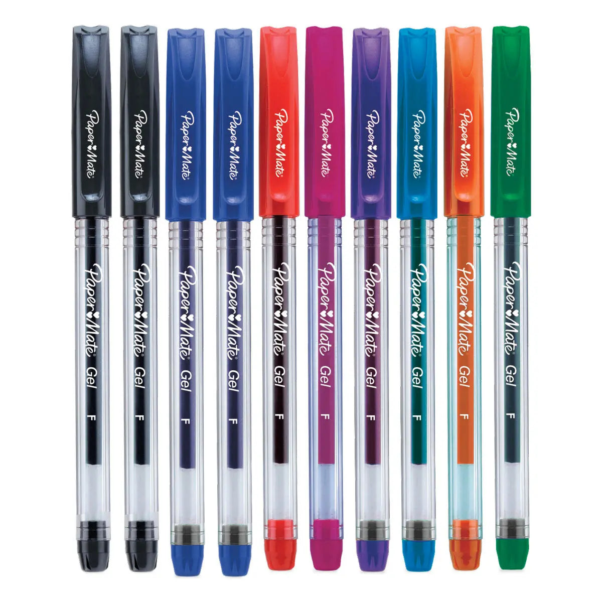 Bolígrafos de Gel Paper Mate Colores Surtidos Kilométrico Punto Fino 10 Piezas - Paper Mate