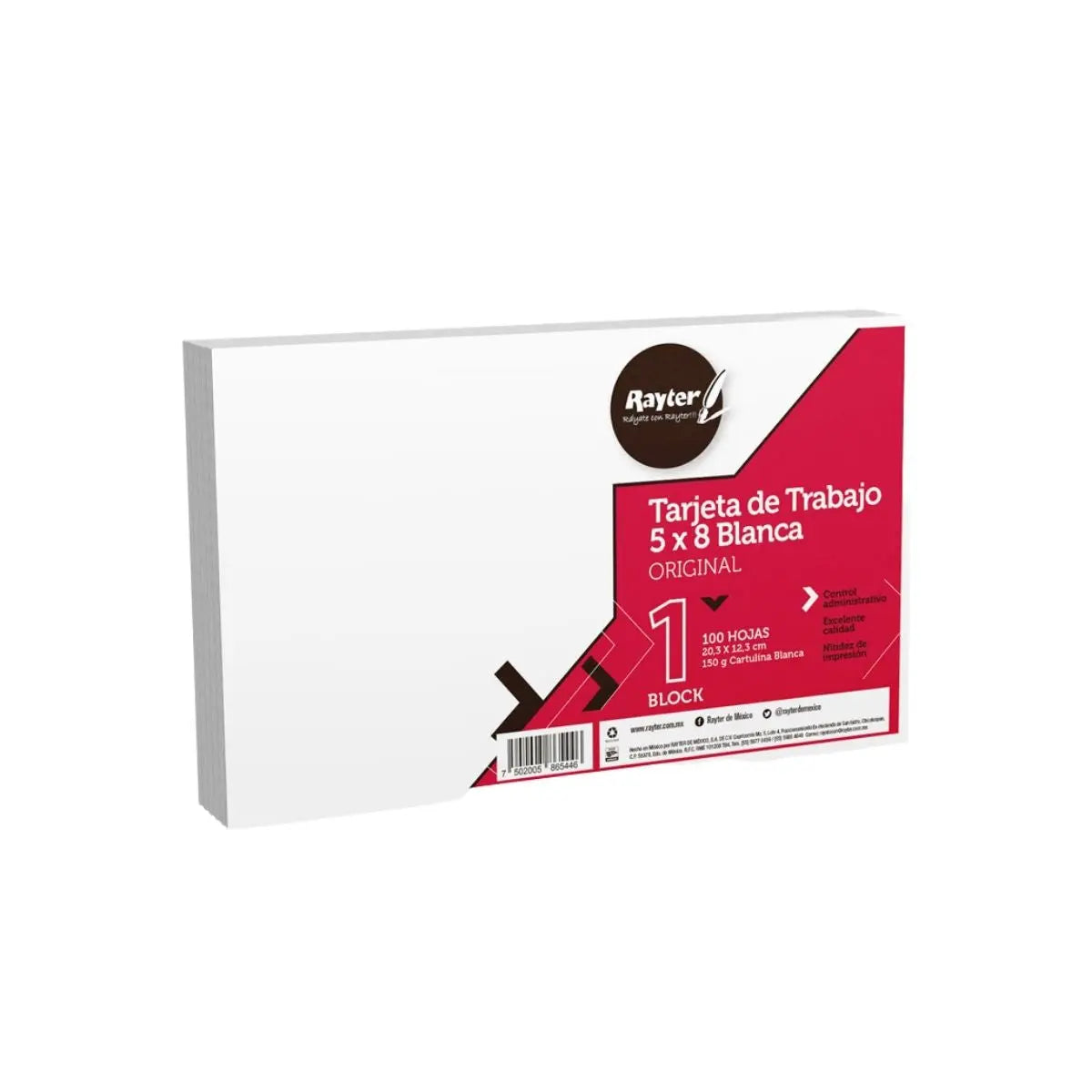 Paquete 100 Tarjeta Fichas Trabajo Rayter 20x12 150g Elegir Rayter