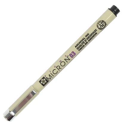 Estilógrafos Sakura Pigma Micrón Escoge punta y color. 03 de .35mm 1 Pz Negro - Sakura - vista trasera