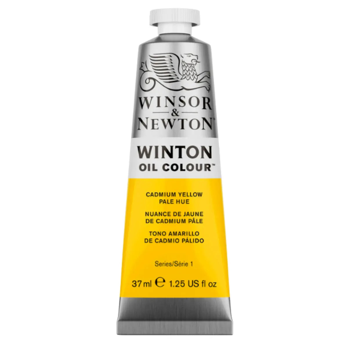 WINTON - Óleo serie-1 amarillo de cadmio pálido S-1 no 119 | #feee51 | mate | ? | mate / 37 ml - Winsor and Newton - vista lateral