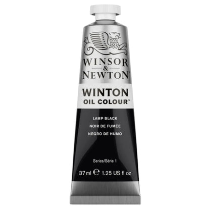 WINTON - Óleo serie-1 negro humo S-1 no 337 | #0d0d0d | mate | ? | mate / 37 ml - Winsor and Newton