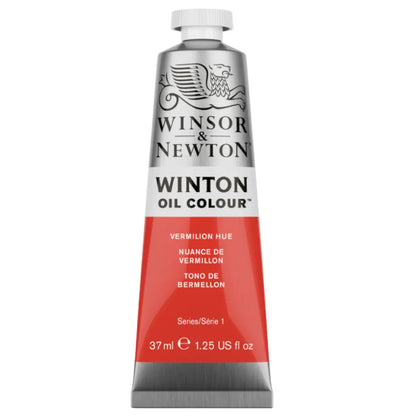 WINTON - Óleo serie-1 bermellon S-1 no 682 | #de243d | mate | ? | mate / 37 ml - Winsor and Newton - vista lateral