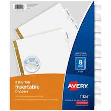 Separador Insertable con Pestañas Transparentes 8 Pestañas Avery - Avery - vista lateral
