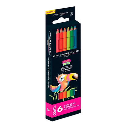 Lápices de Colores Neón Redondos Prismacolor Junior 6 Piezas - Prismacolor - vista lateral