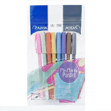 Bolígrafos Azor Pin Point Colores Pastel Punta Aguja 0.7mm 8 Piezas - Azor - vista lateral