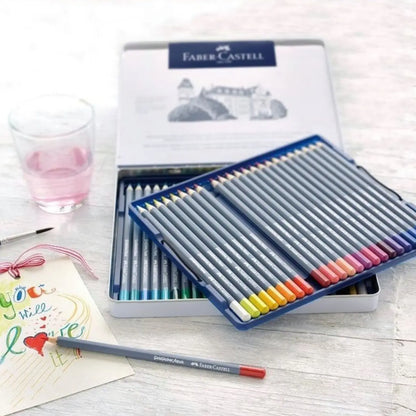 Lápices de Colores Acuarelables Faber Castell Profesional Goldfaber Aqua 24 Pz - Faber Castell - uso