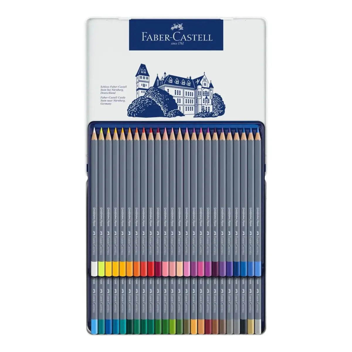 Lápices de Colores Acuarelables Faber Castell Profesional Goldfaber Aqua 48 Pz - Faber Castell - contenido