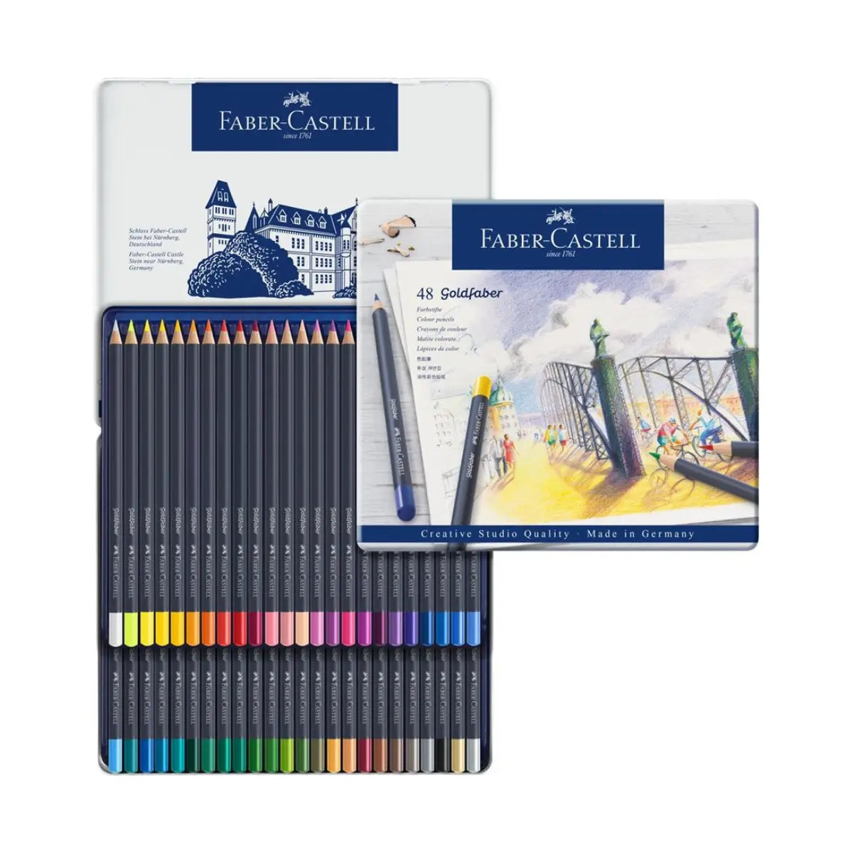 Faber-Castell Colores Goldfaber para Arte con 48 colores elaborados con excelente resistencia a la luz y a caídas, son ideales para artistas profesionales y aficionados que buscan proyectos creativos - Faber Castell - accesorios