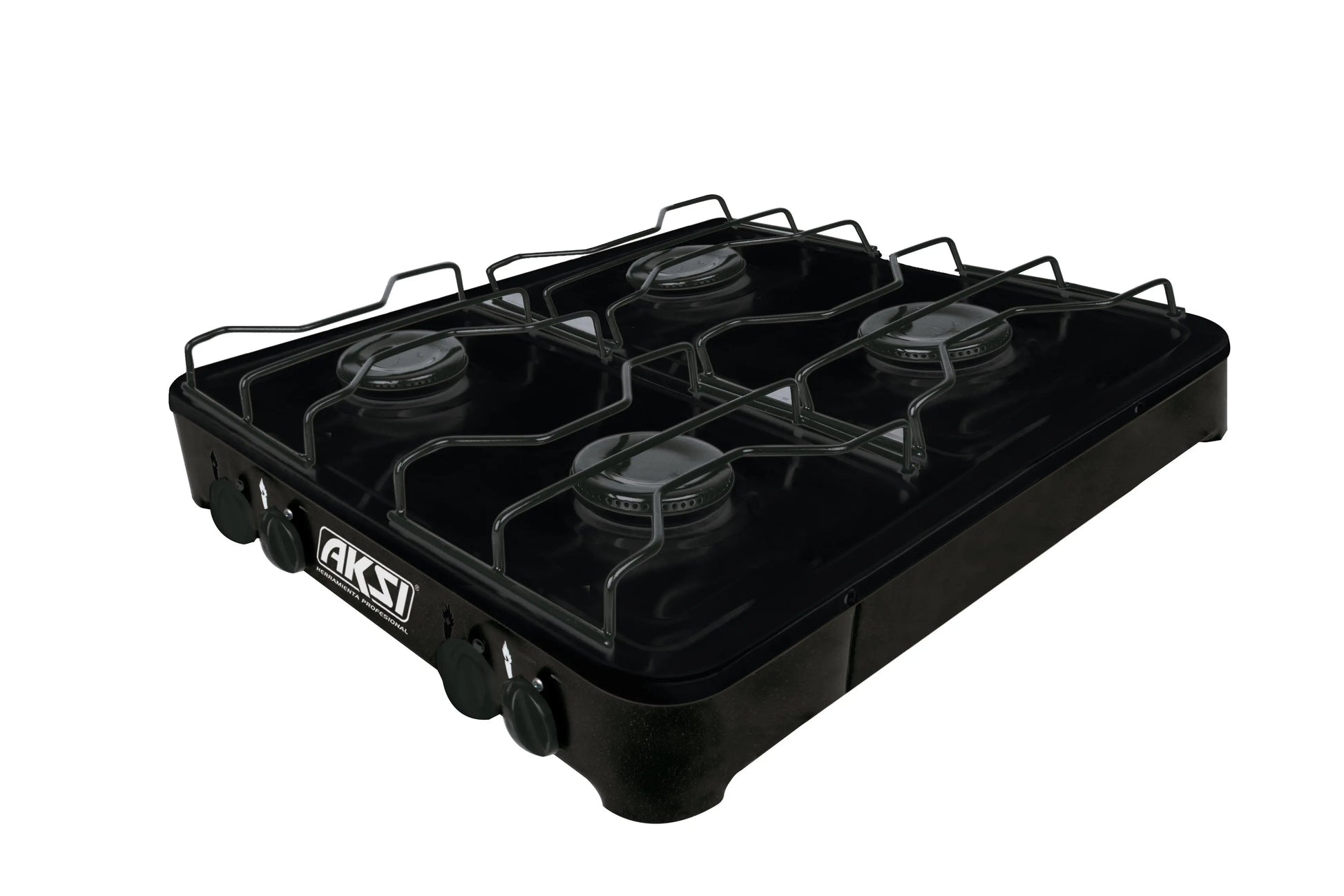 Estufa de mesa AKSI 4 quemadores negro - Aksi - vista lateral