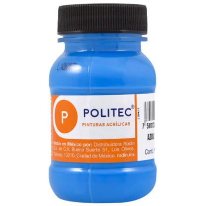 POLITEC - Pintura acrílica fluorescente Línea-800 azul no 805 | #3177b0 | fluorescente | ? | brillante / 100 ml - Politec