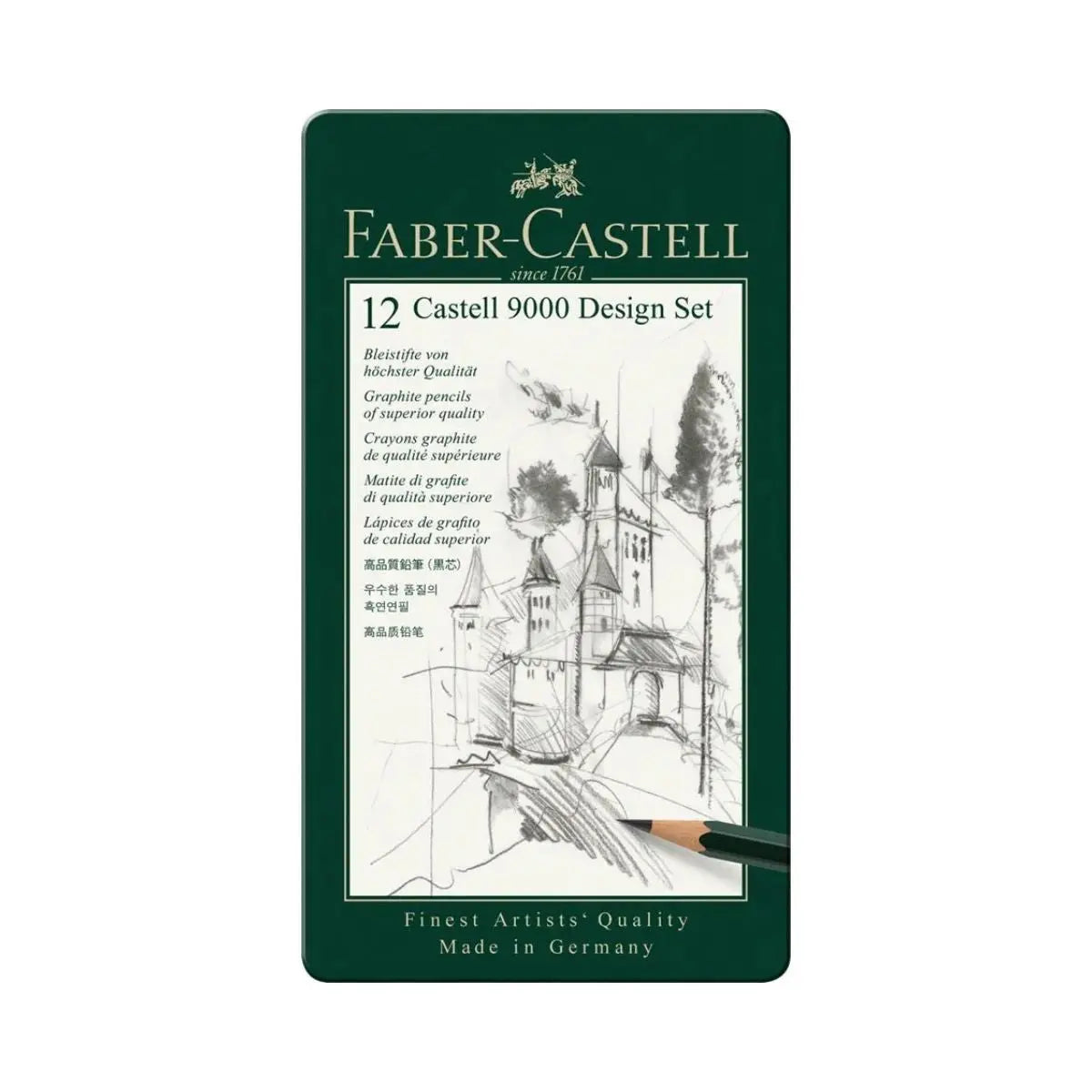 Lapices Graduados Faber Castell Profesionales 12 Pz - Faber Castell - vista trasera