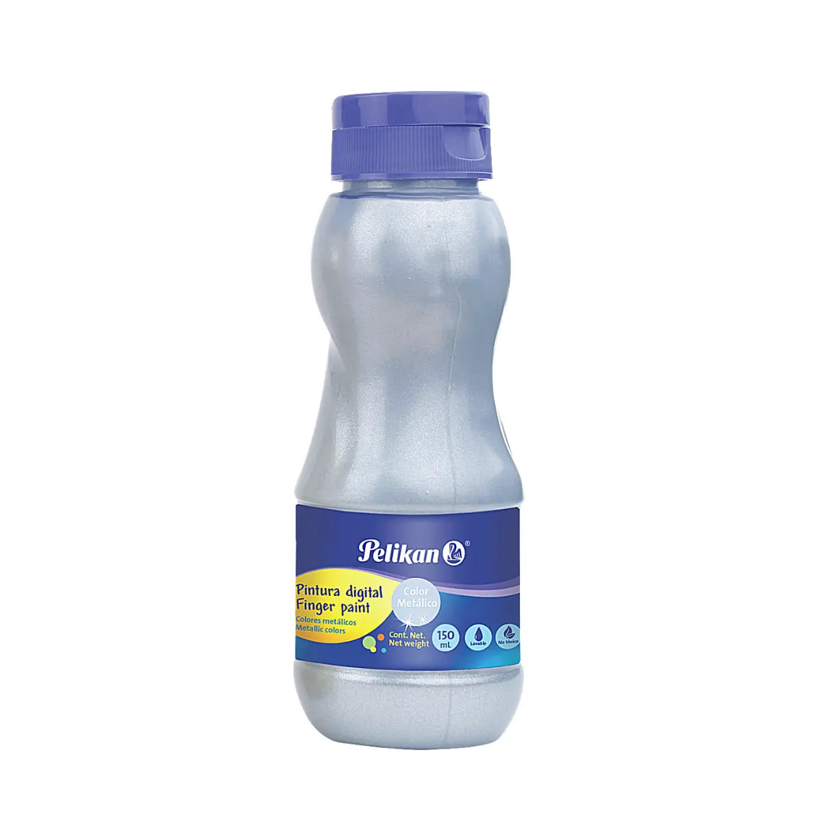 Pintura Digital Pelikan Preescolar Finger Paint 150ml Elegir Color Plata - Pelikan - vista lateral