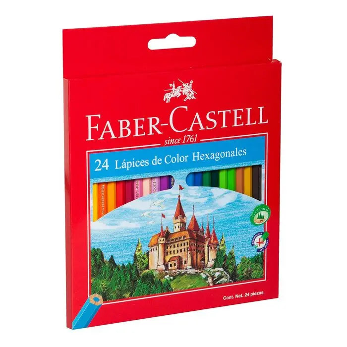 Lápices de Colores Faber Castell Profesional Hexagonal 24 Pz - Faber Castell - empaque