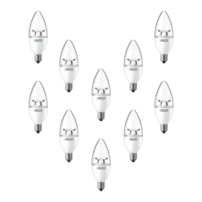 10 Piezas Foco LED VELA 4W luz blanca E12 AKSI - Aksi - vista lateral