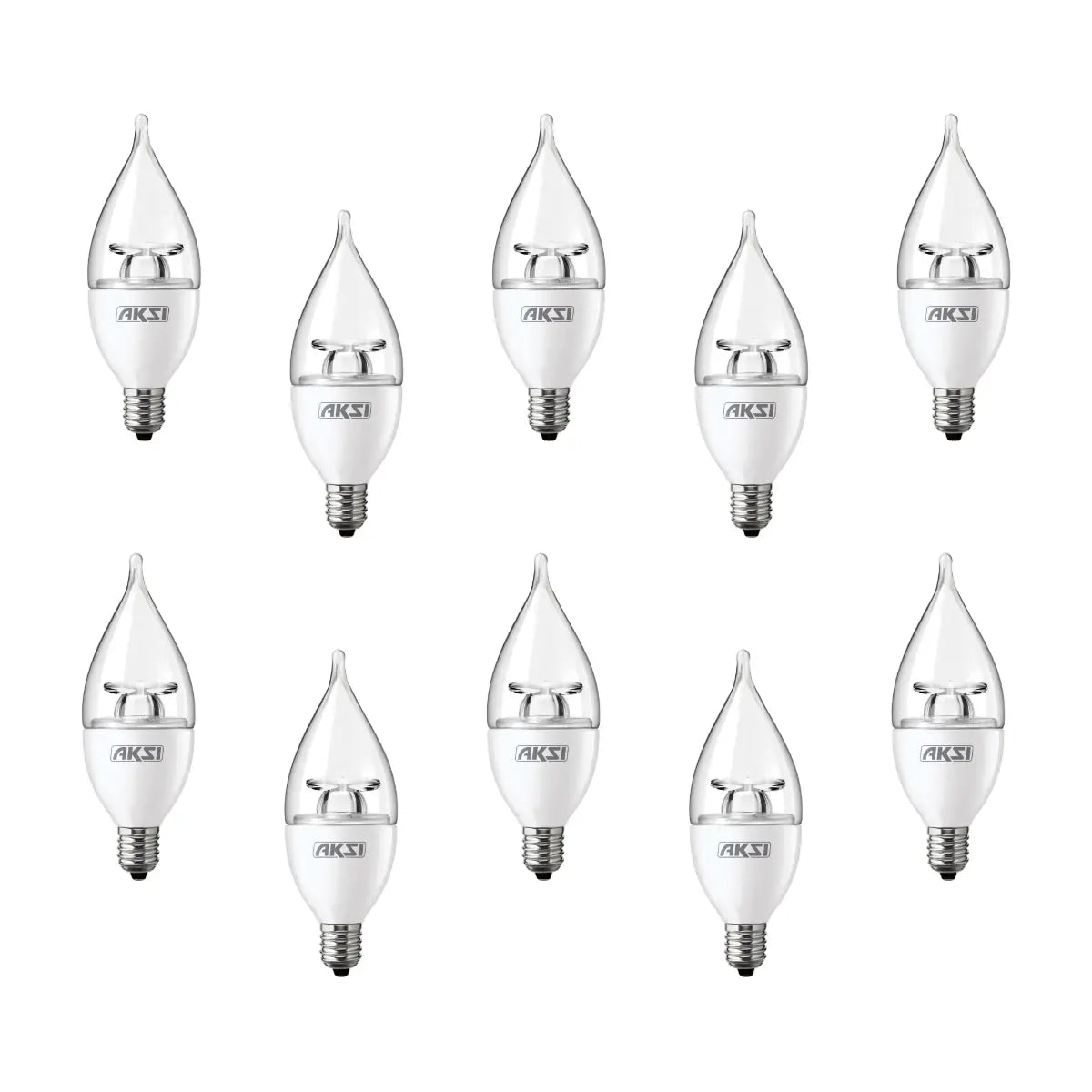 10 Piezas Foco LED FLAMA 4W luz blanca E27 AKSI - Aksi