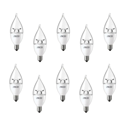 10 Piezas Foco LED FLAMA 4W luz blanca E27 AKSI - Aksi