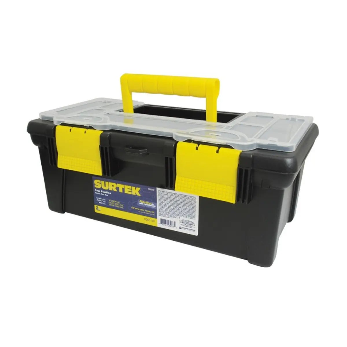 Caja Porta Herramientas Plástica Broche 16-3/16" Surtek - Lock