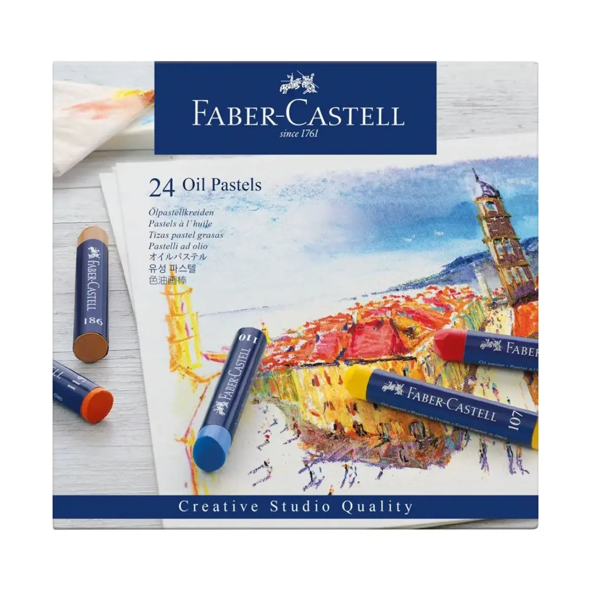 Gises Pasteles Grasos Cremosos Faber Castell 24 Pz - Faber Castell - uso