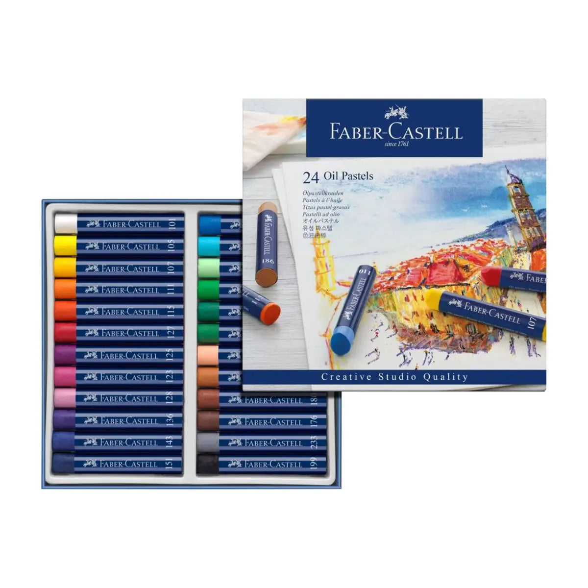 Gises Pasteles Grasos Cremosos Faber Castell 24 Pz - Faber Castell - accesorios