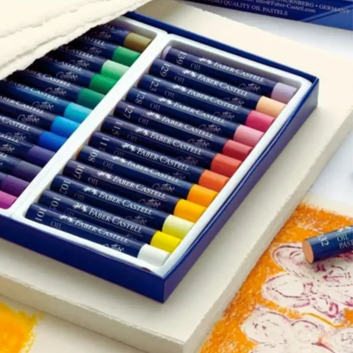Gises Pasteles Grasos Cremosos Faber Castell 24 Pz - Faber Castell - contenido