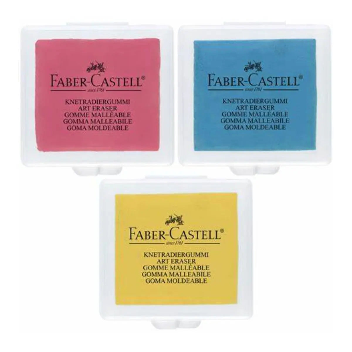 Kit 3 Gomas Moldeables Borrador Arte Dibujo Faber Castell - Faber Castell - contenido