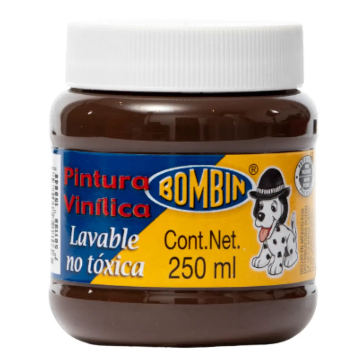 BOMBIN - Pintura vinílica Café|#83481f|mate|?|?| / 250 ml - bombin - vista lateral