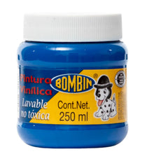 BOMBIN - Pintura vinílica Azul|#4160a2|mate|?|?| / 250 ml - bombin - vista lateral