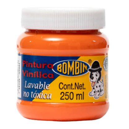 BOMBIN - Pintura vinílica Naranja|#e77e28|mate|?|?| / 250 ml - bombin - vista lateral