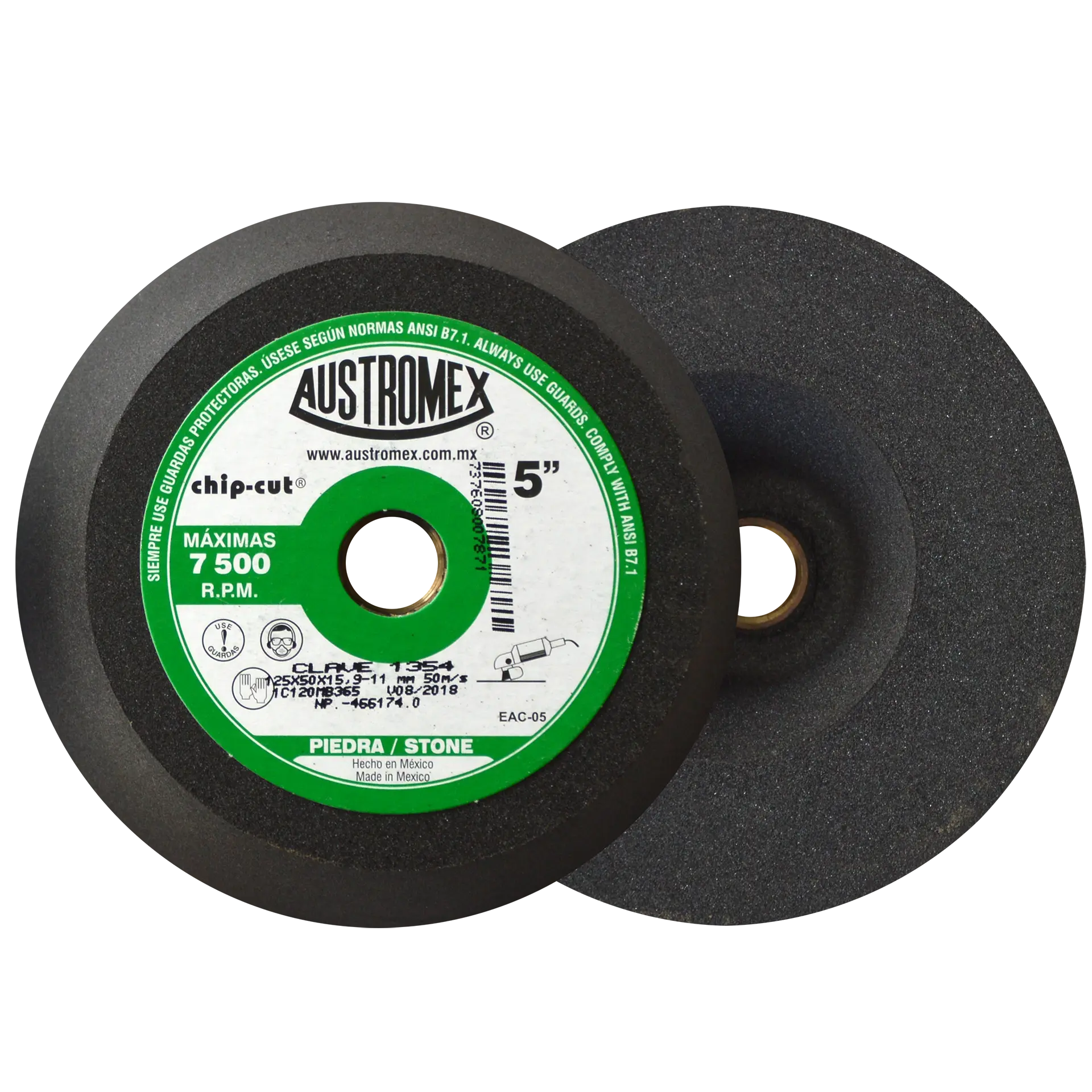 Copa abrasiva de 125 x 50 x 15.9-11 mm para desbaste, pulido y acabado fino - Austrodiam