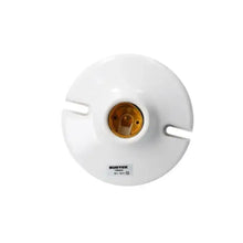 Portalámpara Redonda Porcelana Surtek Techo 4" Blanco - Lock - vista lateral
