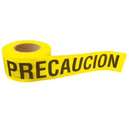 Cinta para barricada "PRECAUCION" ancho 3" de 100 m Surtek - Lock - vista lateral