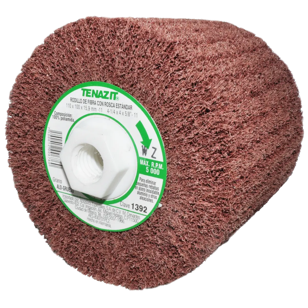 Rodillo De Fibra De Oxido Grueso 110x100x15.99-11mm Clave 1392Tenazit - Austrodiam